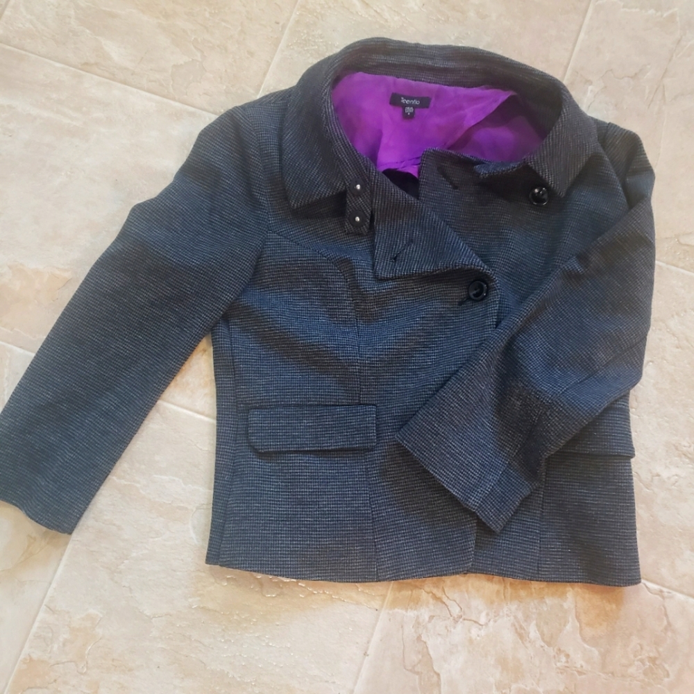 TEENFLO dark grey crop jacket